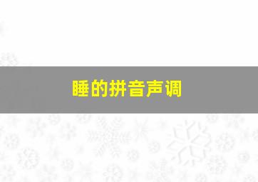 睡的拼音声调