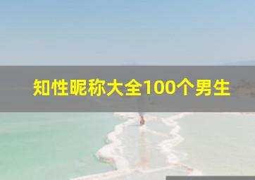 知性昵称大全100个男生