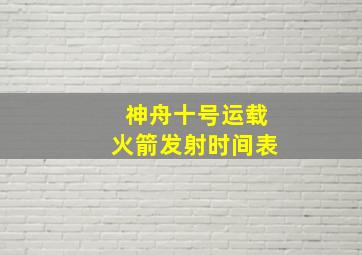 神舟十号运载火箭发射时间表