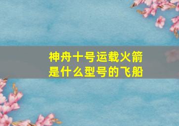 神舟十号运载火箭是什么型号的飞船