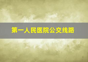 第一人民医院公交线路