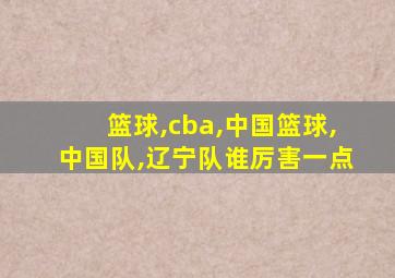 篮球,cba,中国篮球,中国队,辽宁队谁厉害一点