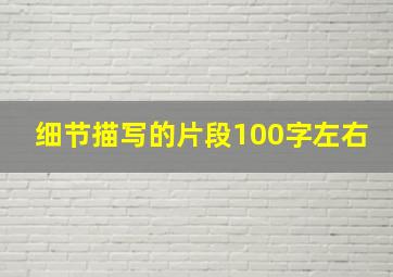 细节描写的片段100字左右