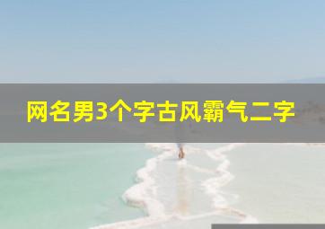 网名男3个字古风霸气二字