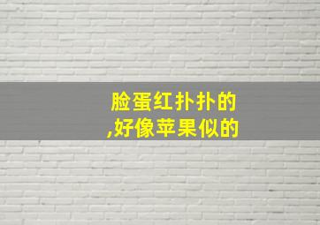 脸蛋红扑扑的,好像苹果似的