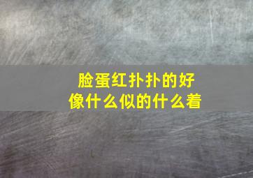 脸蛋红扑扑的好像什么似的什么着