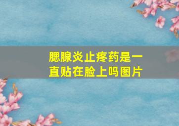 腮腺炎止疼药是一直贴在脸上吗图片