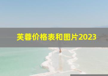 芙蓉价格表和图片2023