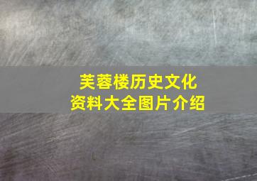 芙蓉楼历史文化资料大全图片介绍