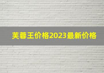 芙蓉王价格2023最新价格