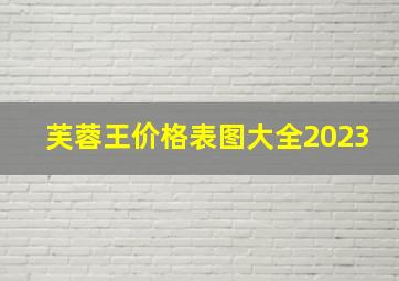 芙蓉王价格表图大全2023