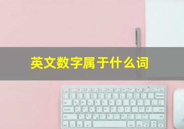 英文数字属于什么词