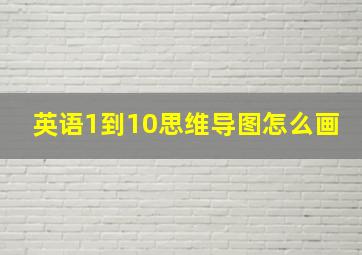 英语1到10思维导图怎么画