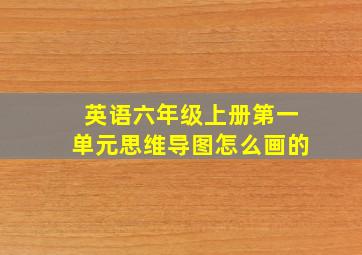 英语六年级上册第一单元思维导图怎么画的