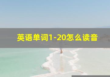 英语单词1-20怎么读音