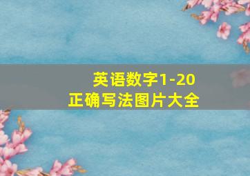 英语数字1-20正确写法图片大全