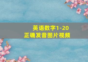 英语数字1-20正确发音图片视频