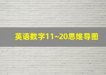 英语数字11~20思维导图