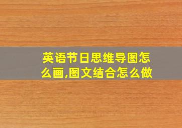 英语节日思维导图怎么画,图文结合怎么做