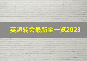 英超转会最新全一览2023