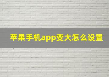 苹果手机app变大怎么设置