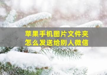 苹果手机图片文件夹怎么发送给别人微信