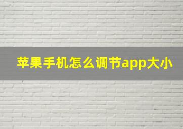 苹果手机怎么调节app大小