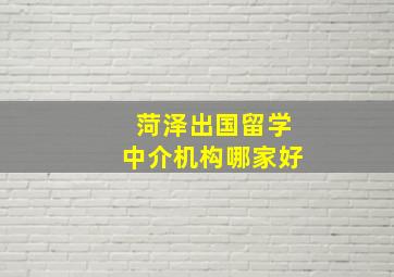 菏泽出国留学中介机构哪家好