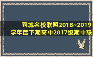 蓉城名校联盟2018~2019学年度下期高中2017级期中联考