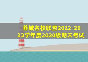 蓉城名校联盟2022-2023学年度2020级期末考试