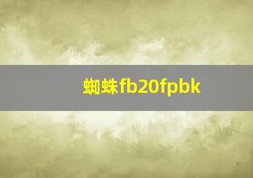 蜘蛛fb20fpbk