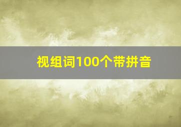 视组词100个带拼音