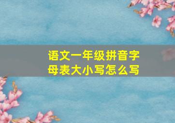 语文一年级拼音字母表大小写怎么写