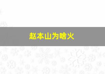 赵本山为啥火