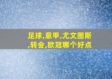 足球,意甲,尤文图斯,转会,欧冠哪个好点