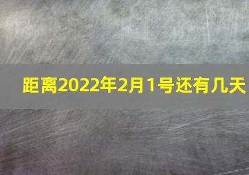 距离2022年2月1号还有几天