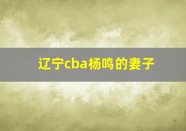 辽宁cba杨鸣的妻子