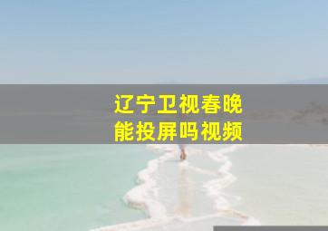 辽宁卫视春晚能投屏吗视频