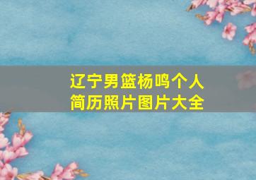 辽宁男篮杨鸣个人简历照片图片大全