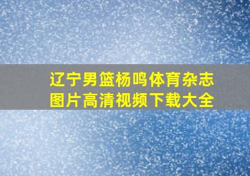 辽宁男篮杨鸣体育杂志图片高清视频下载大全