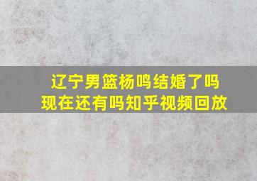 辽宁男篮杨鸣结婚了吗现在还有吗知乎视频回放