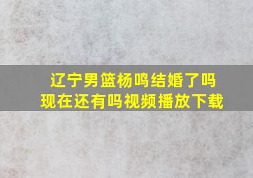 辽宁男篮杨鸣结婚了吗现在还有吗视频播放下载