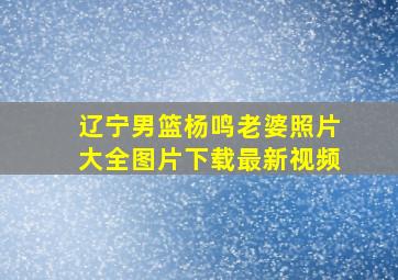 辽宁男篮杨鸣老婆照片大全图片下载最新视频