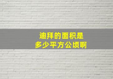 迪拜的面积是多少平方公顷啊