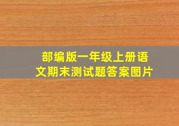 部编版一年级上册语文期末测试题答案图片