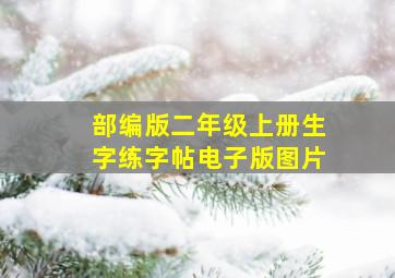 部编版二年级上册生字练字帖电子版图片