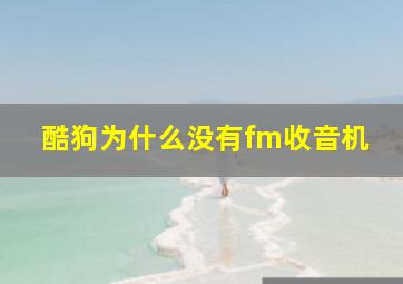 酷狗为什么没有fm收音机