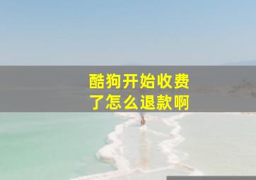 酷狗开始收费了怎么退款啊