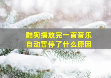 酷狗播放完一首音乐自动暂停了什么原因