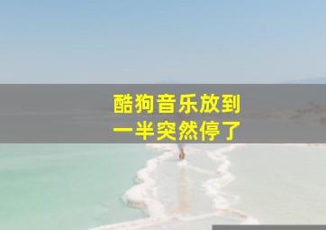 酷狗音乐放到一半突然停了